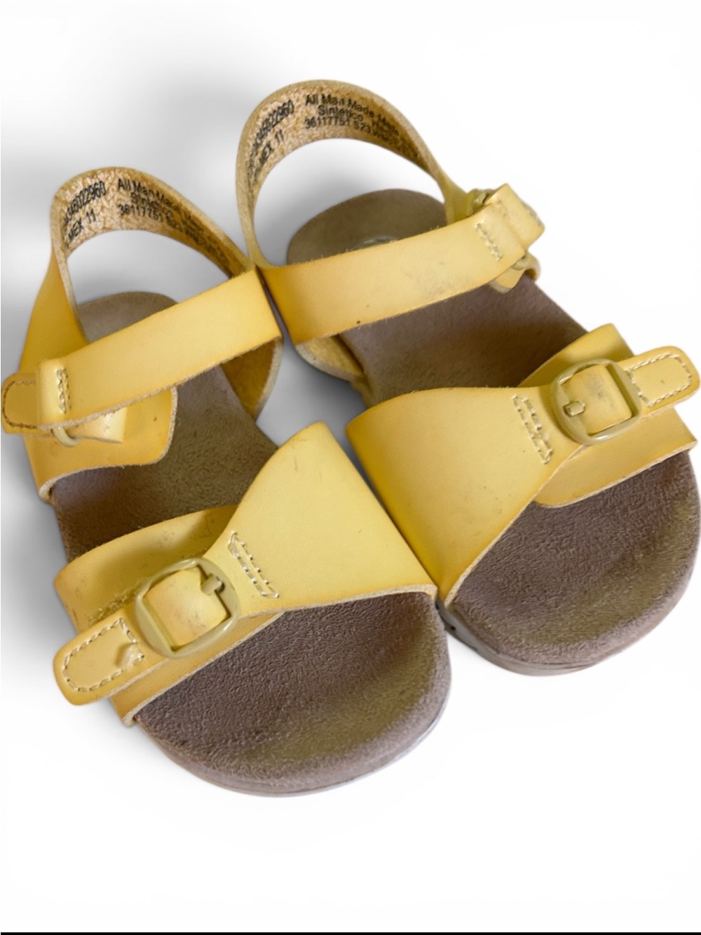 wonder nation Yellow Velcro Toddler Sandals Girls Size 4.